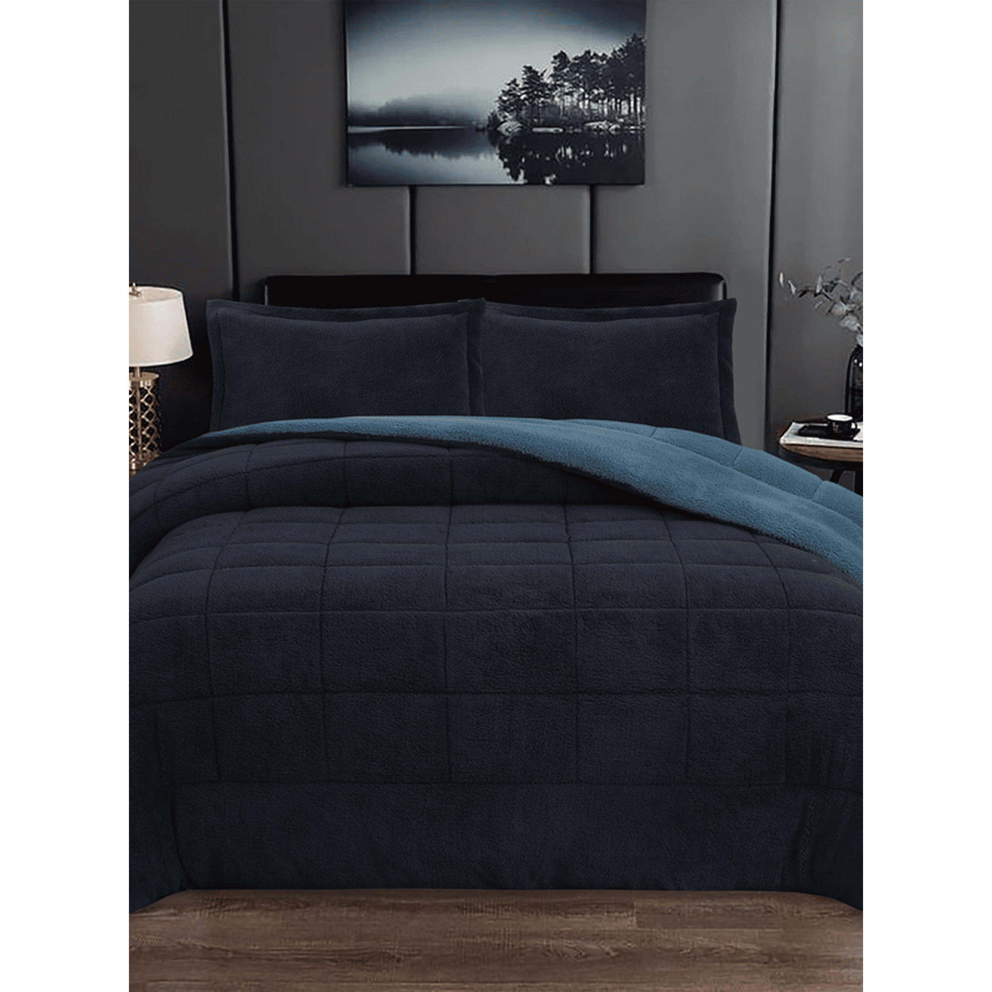 Andes - Plumon Sherpa Bicolor Azul 2 Pl