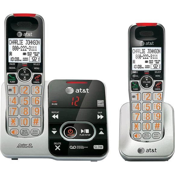 Teléfono inalámbrico AT&T CRL32202 DECT 6.0 expandible, 14 min