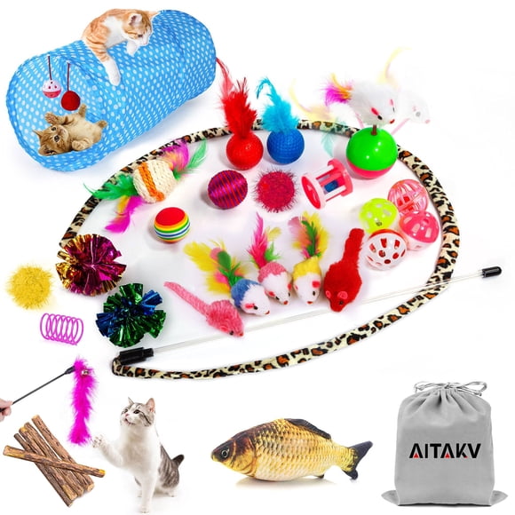Cat Toys 35 Unidades Surtidos Para Gatitos Con Túnel Y Teaser