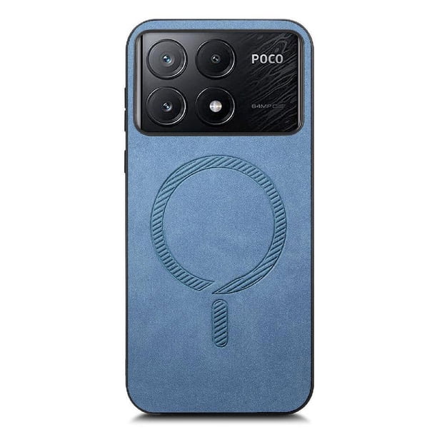 Magnetic Slim Case for Xiaomi Poco X6 Pro 5G with Camera Guard & Anti-Scratch Back Blue