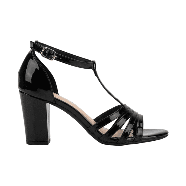SANDALIAS BONNY FRANCO NEGRO CHAROL MUJER | 406-0581 - Talla 36