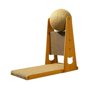 Ioensy - Sisal Scratching Ball Cat Scratching Board Kittens Pet Toy Cat Scratcher Toy 50X25X47Cm Con Almohadilla