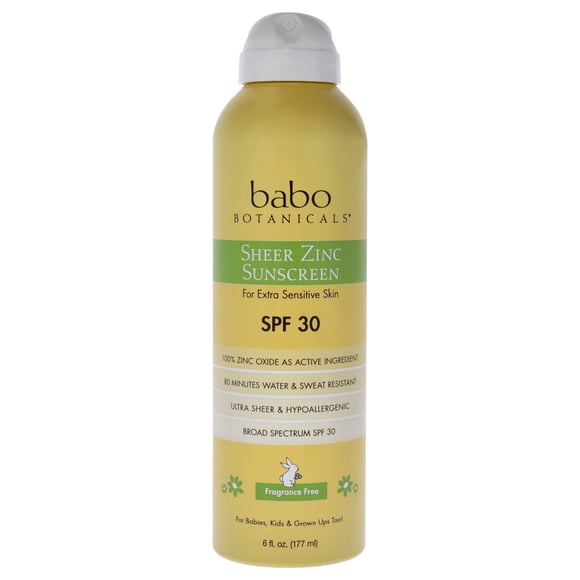 Spray Protector Solar De Zinc Transparente Spf 30 De Para Unisex - Spray De 6 Oz