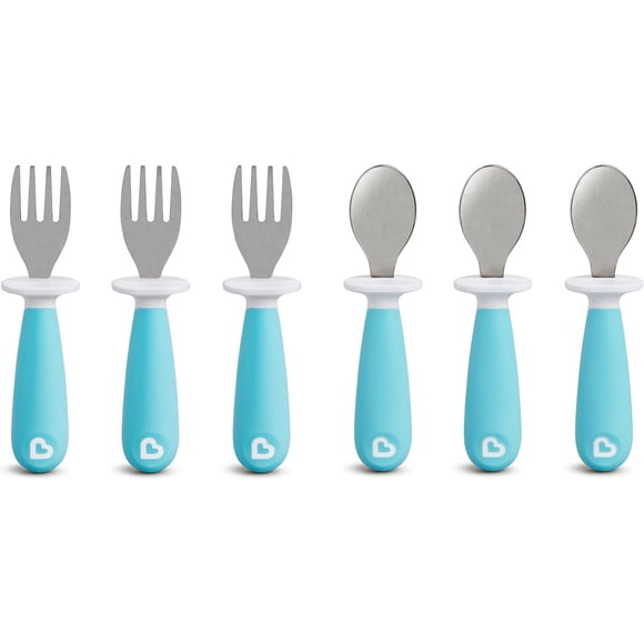 Munchkin Raise Toddler Fork and Spoon Set, BPA Free, 6 Pack