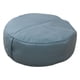 thumbnail image 2 of Puf Redondo Asiento Otomano Piso Suave Reposapiés Para Dormitorio Lavable Azul, 2 of 5