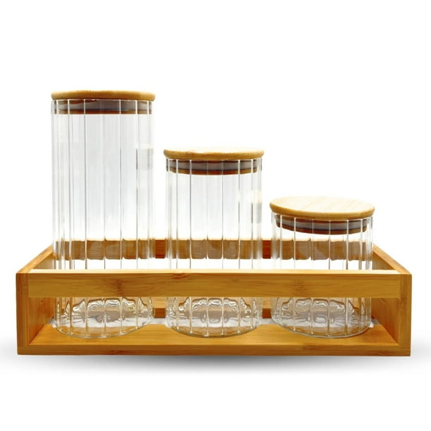 Set 3 Contenedores Herméticos con Soporte