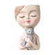 thumbnail image 5 of Maceta Con Cabeza De Resina Para Maceta De Cara Bonita Para Hombre, Decoración De Oficina Y Jardín, Gato Blanco Para Mujer, 5 of 5