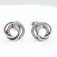 thumbnail image 2 of Aros Apegados, Nudo Triple, Circonitas Pavé Blancas, 2 of 3