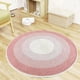 thumbnail image 1 of Alfombra de felpa con antideslizante - circulo rosa, 1 of 3