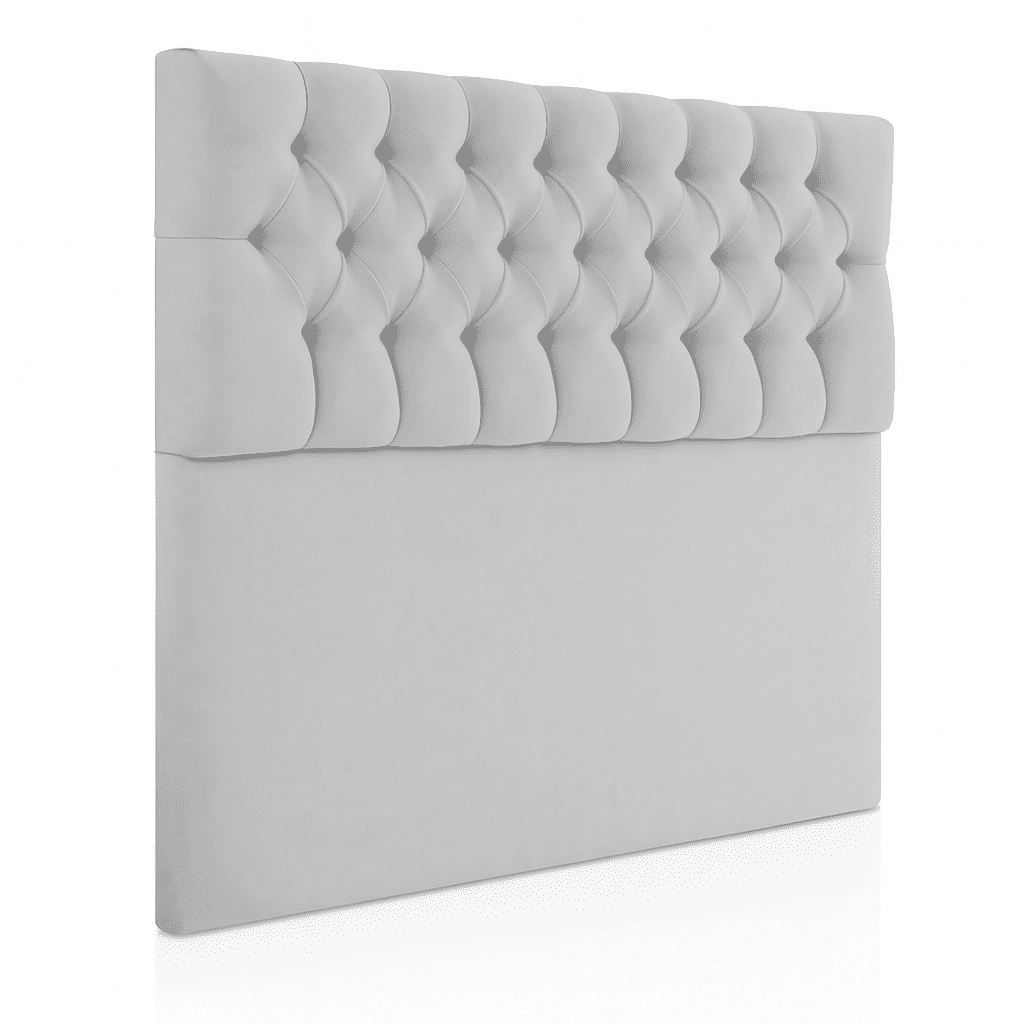 Ethan Desing - Respaldo De Cama 2 Plazas Gris Claro Capitone