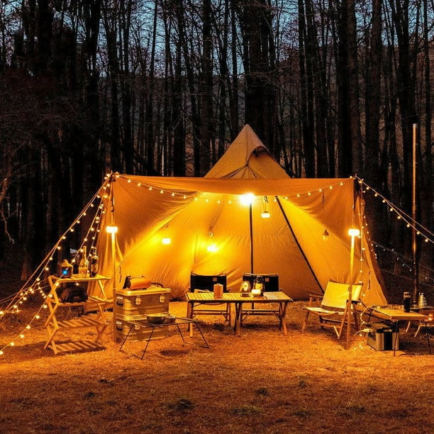 Waterproof Battery Operated String Lights, Christmas Decorations For Outdoor Camping,Tent Decoration, Warm White, Super Foot Bowl Sunday Party Goods