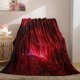 thumbnail image 2 of Galaxy Throw Blanket Soft Lightweight Plush Flannel Fleece Blanket with Red Black Nebula Stars Print Pattern for Couch Sofa Bed Travel All Season Blanket for Kids Adult Twin/Double, 2 of 5