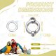 thumbnail image 2 of Uxcell Anillos para Patas de Pájaros, Anillo de Pierna de Loro de Acero Inoxidable, Accesorios de Clip de Apertura 8.5mm/0.33" ID, (Tono Plateado, 2 Conjuntos), 2 of 6