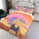 thumbnail image 3 of Princesa del Espacio Lésbica Conjunto de sábanas temático, trío de piezas, cómodo y amigable con la piel, diseño único, regalo de decoración para el hogar para familiares, amigos y fans,173cm *218cm, 3 of 6