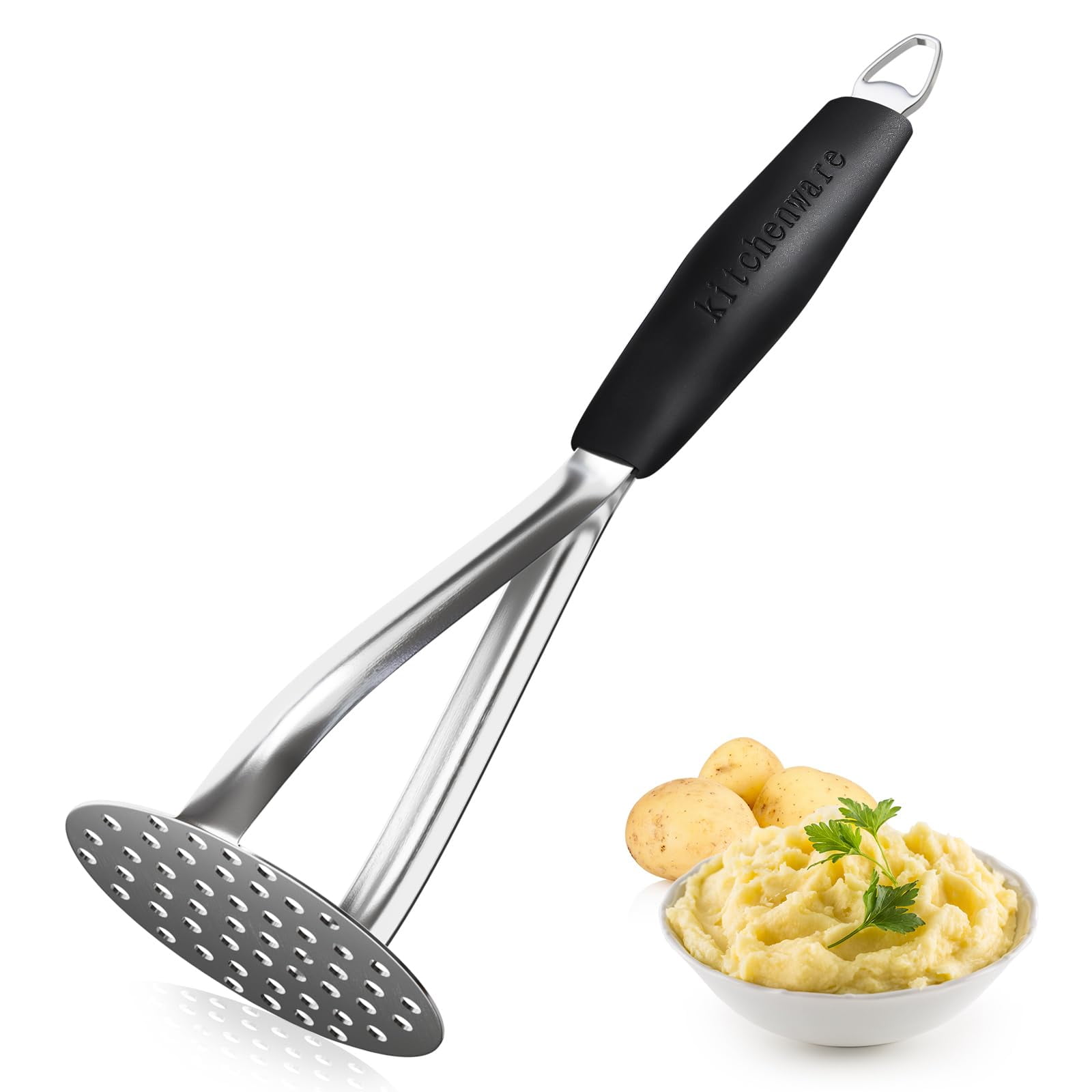 Trituradora De Patatas Joyoldelf De Acero Inoxidable De Alta Resistencia Con Mango De Silicona
