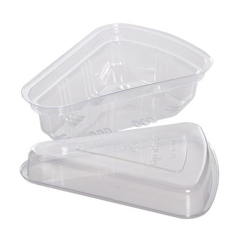 Genérica - Envase Triangular Transparente Para Postres Tortas 16×12×6 Cm Pack X50 Und