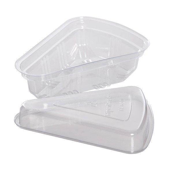 Genérica - Envase Triangular Transparente Para Postres Tortas 16×12×6 Cm Pack X50 Und