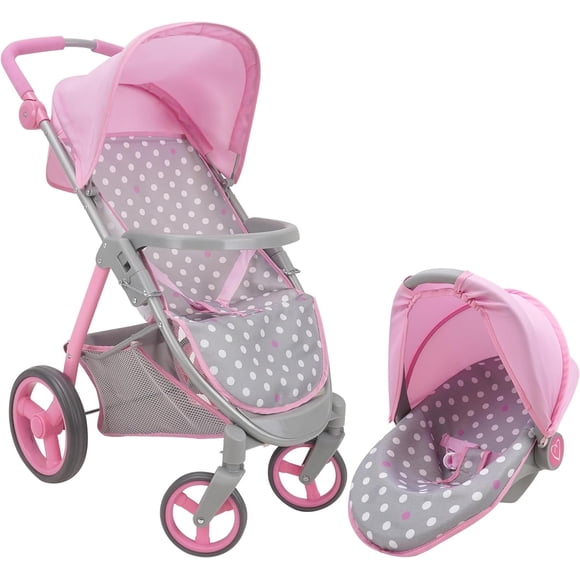 Doll Travel System 509 Crew, algodón de azúcar, rosa, para muñecas de 18 pulgadas