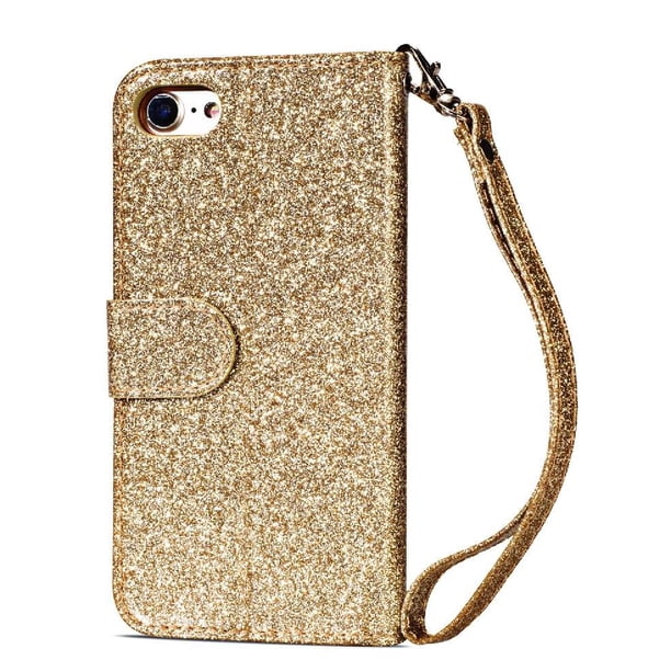 Funda Para Elegante Funda Iphone Se3/se2 Glitter Con Cremallera-ideal Para El Uso Diario