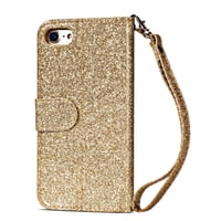 Foxdock - Funda Para Elegante Funda Iphone Se3/Se2 Glitter Con Cremallera-Ideal Para El Uso Diario