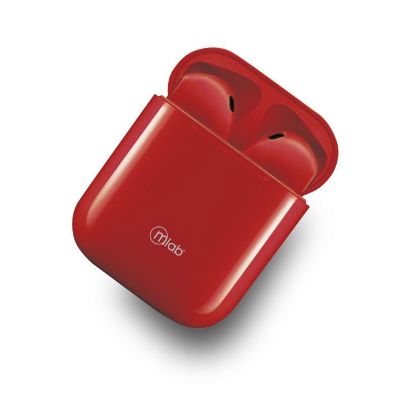 Mlab - Audífonos In Ear 8915 Tws Air Charge Touch Bluetooth Rojo