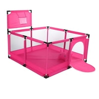 Genérica - Corral Infantil 128Cm Con Aro De Básquet Y Puerta Segura