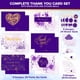 thumbnail image 2 of Tarjetas de Agradecimiento Decorably Paquete de 24 con Detalles en Dorado y Morado, 2 of 6