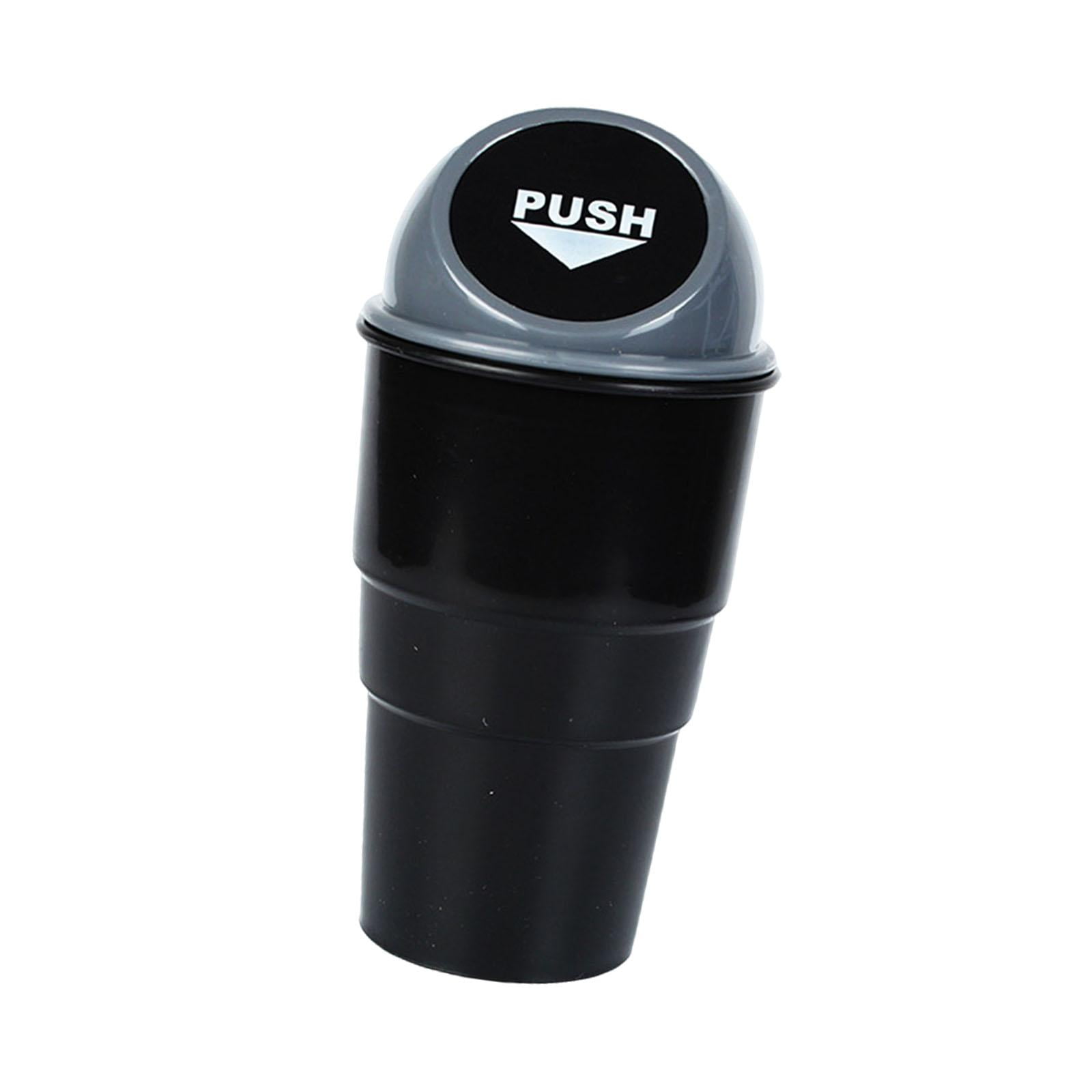 Magideal - Generic Portavasos Para Coche Bote De Basura Con Tapa Bote De Basura Para Coche A Prueba De Fugas Accesorios Para Coche Bote De Basura Para Coche Para Tapa Gris