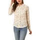 thumbnail image 1 of INSPIRE CHIC Camisa de Mujer con Botones Estampado Floral de Manga Larga Cuello en Punta Top de Oficina M Blanco, 1 of 8