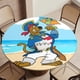 thumbnail image 5 of Scooby-Doo Piratas-theme Fitted Round Tablecloths Elastic Edged Table Covers Waterproof Table Cloth for Kitchen Holiday Party Tables Decor 150cm, 5 of 6