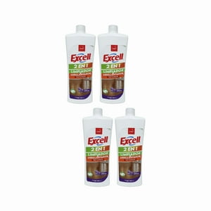 Pack 4 Limpiador Y Abrillantador 2 En 1 Excell 900Ml Pisos Flotante