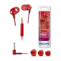 Philips - Audífonos She3555 Vibes Con Micrófono Rojo