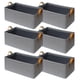thumbnail image 1 of Paquete de 6 cubos de tela para armario SNWDN, color gris, 38 x 26 x 19 cm, 1 of 7