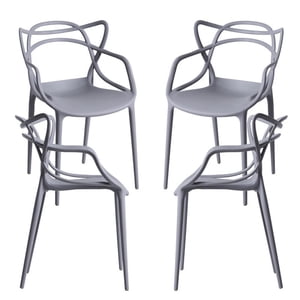 Pandalino - Pack 4 Sillas Gris Masters | Ideal Terraza Y Interior
