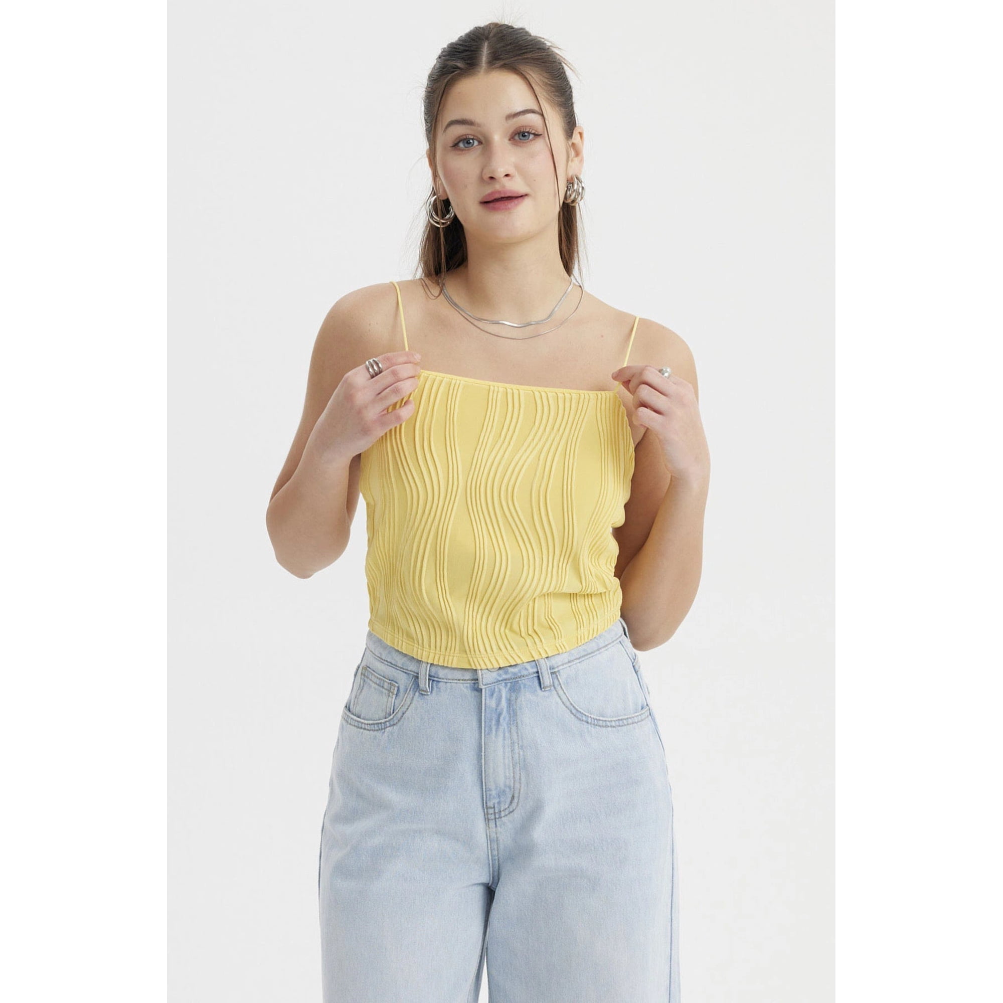 Fashionspark - Polera Mujer Pabilo Textura Amarillo