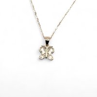 Tiana Joyas - Collar Con Una Mariposa De 9Mm Con Circones De Plata 925