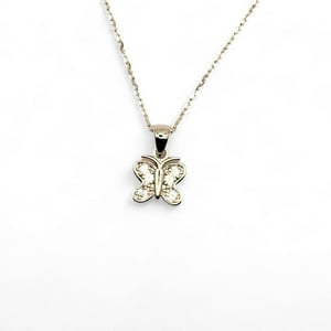 Tiana Joyas - Collar Con Una Mariposa De 9Mm Con Circones De Plata 925