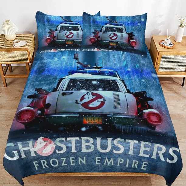 x591 Ghostbusters Bed Duvet Cover Microfiber Bedding Sets 3D Printed Lightweight 3 Piece Comforter Sets, 1 Duvet Cover And 2 Pillow Shams for Kids Boys Girls 90"x90" jn591