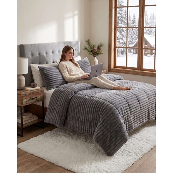 Cubrecama 2 plazas Pana de Terciopelo Premium "Dale a tu dormitorio un toque elegante"