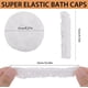 thumbnail image 2 of 100 gorros de ducha desechables impermeables para el cabello, gorros de baño elásticos y gruesos de plástico transparente para spa, tratamientos capilares, hogar, hotel, viajes portátiles., 2 of 7