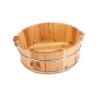 Magideal - Cuenca Para Baño De Pies De Madera, Bañera, Cubo Para Baño De Pies, Suministros Para El Hogar, Baño De Pies, Bañera De Madera Para Pedicura, Cubo Para 16X40Cm Un