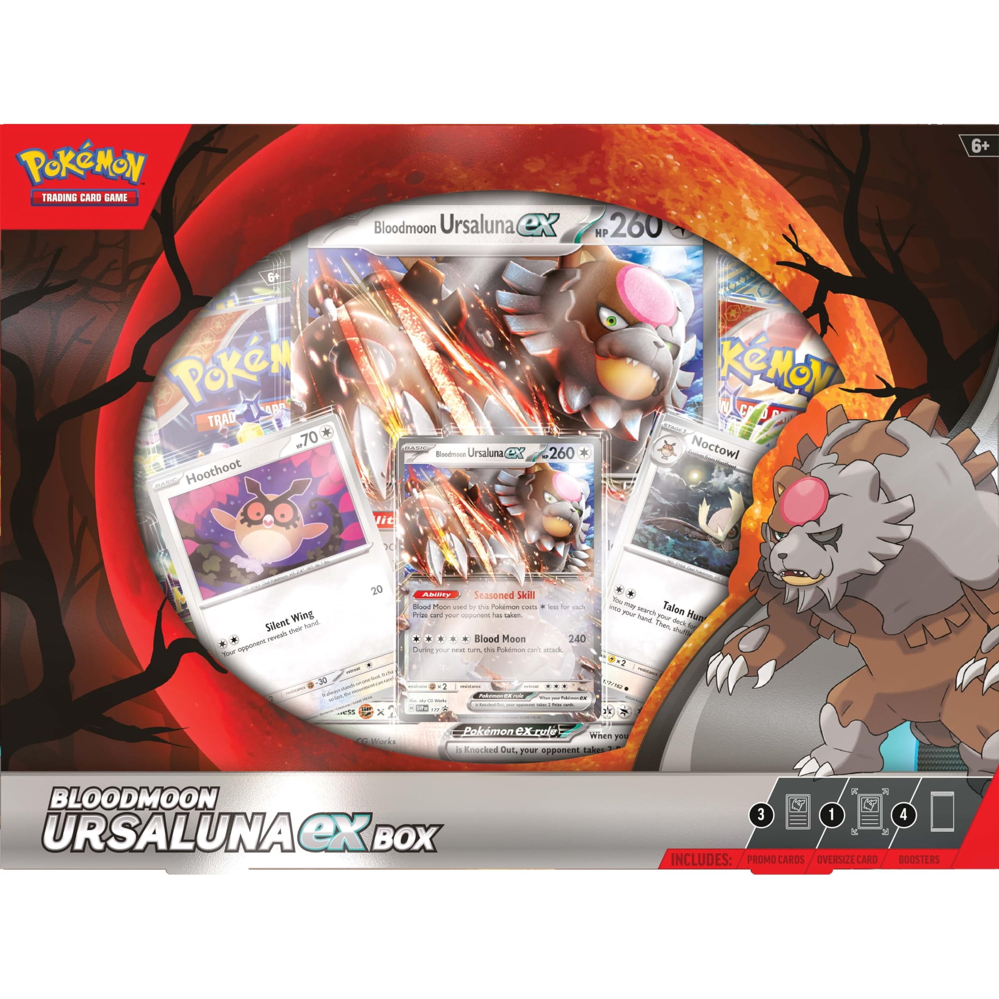 Juego De Cartas Coleccionables Pokémon Bloodmoon Ursaluna Ex Box