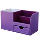 thumbnail image 2 of Decoración de escritorio caja de almacenamiento papelería organizador bolígrafo lápices púrpura, 2 of 3