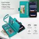 thumbnail image 4 of Para iPhone 17 Pro Max Funda Tipo Cartera con Bloqueo RFID, Funda de Teléfono Tipo Bolso Cruzado con 9 Ranuras para Tarjetas, Bolsillo con Cierre y Correa Desmontable, Verde, para iPhone 17 Pro Max, 4 of 8