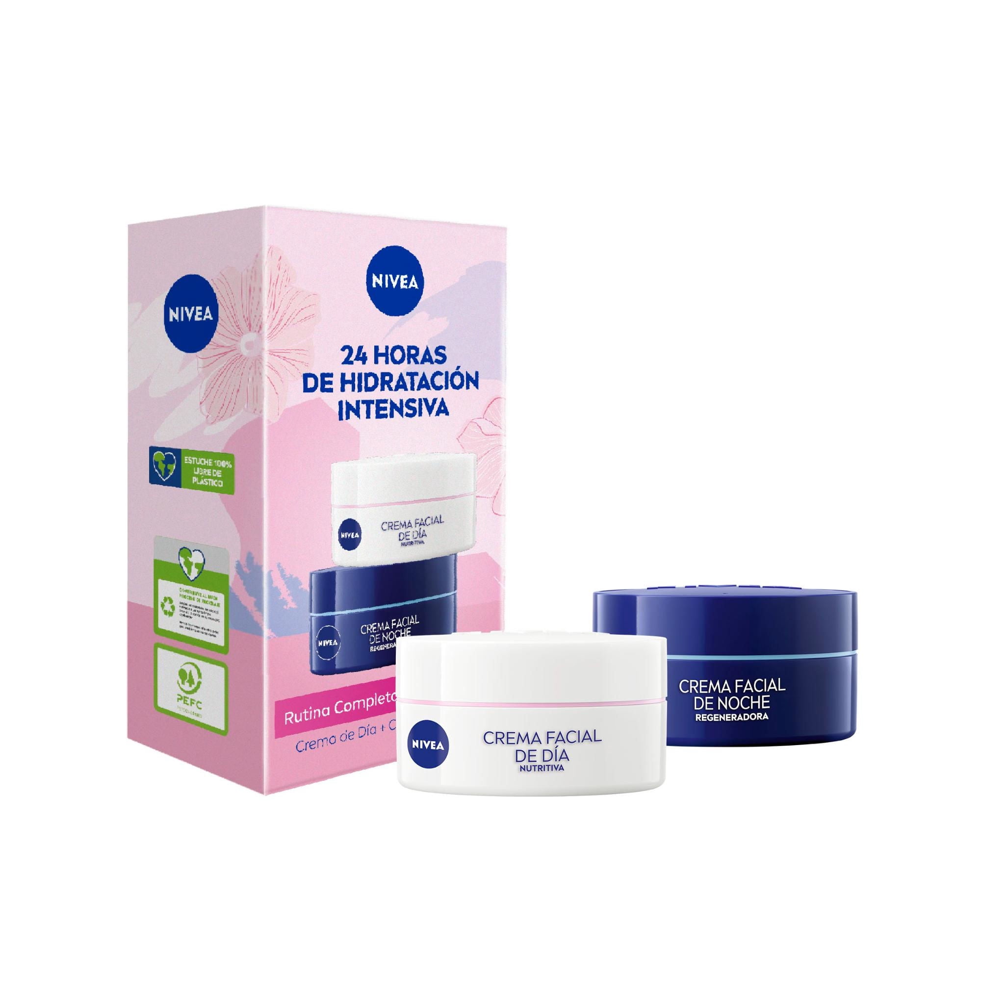 Crema Facial Hidratantes Piel Seca + Noche Pack 100 ml Nivea