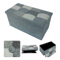 Genérico - Puff Baúl Plegable Organizador Beiti 76X38 Tela Mix Gris