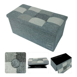 Genérico - Puff Baúl Plegable Organizador Beiti 76X38 Tela Mix Gris