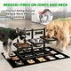 thumbnail image 2 of Shainfun Tazones Elevados para Perros Medianos y Grandes con Alfombra, 6 Niveles de Altura Ajustables, Tres Tazones Grandes de Acero Inoxidable de 58 oz, 2 of 7