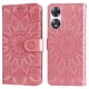 thumbnail image 2 of Funda tipo cartera FOXDOCK para OPPO A78 5G , diseño girasol en relieve, cuero PU, cierre magnético, soporte y tarjetero, 2 of 5