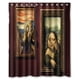thumbnail image 1 of Cortina de ducha con diseño de Mona Lisa "Scream", con ganchos, 60 x 72 pulgadas, 1 of 3